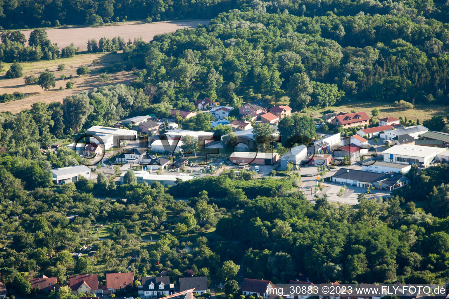 Photographie aérienne de Zone industrielle S à Jockgrim dans le département Rhénanie-Palatinat, Allemagne