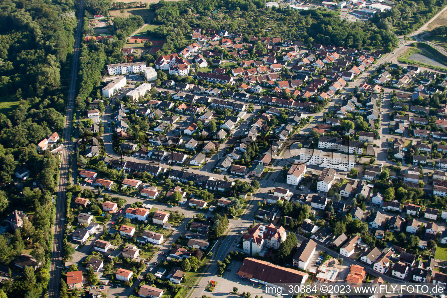 Jockgrim dans le département Rhénanie-Palatinat, Allemagne d'en haut