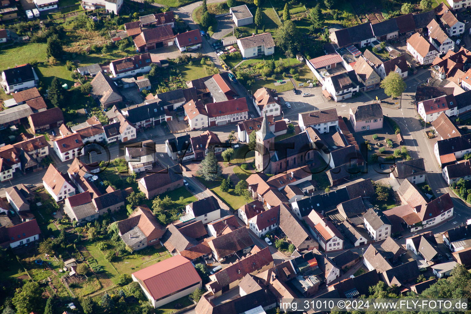 Vorderweidenthal dans le département Rhénanie-Palatinat, Allemagne depuis l'avion