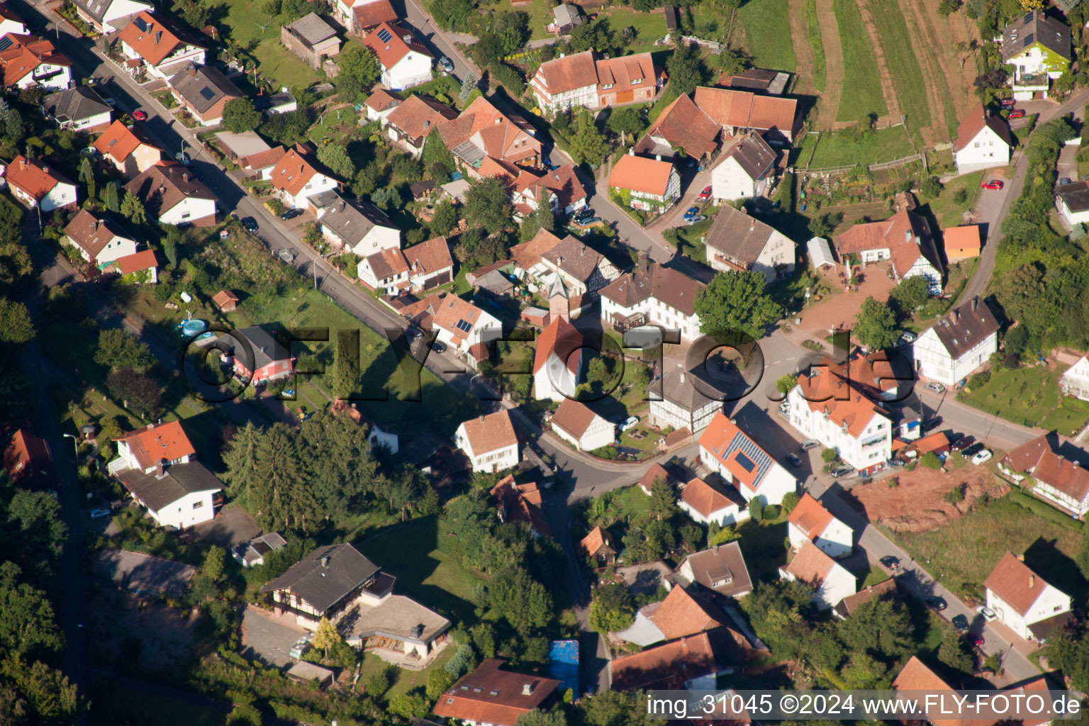 Vue d'oiseau de Nothweiler dans le département Rhénanie-Palatinat, Allemagne