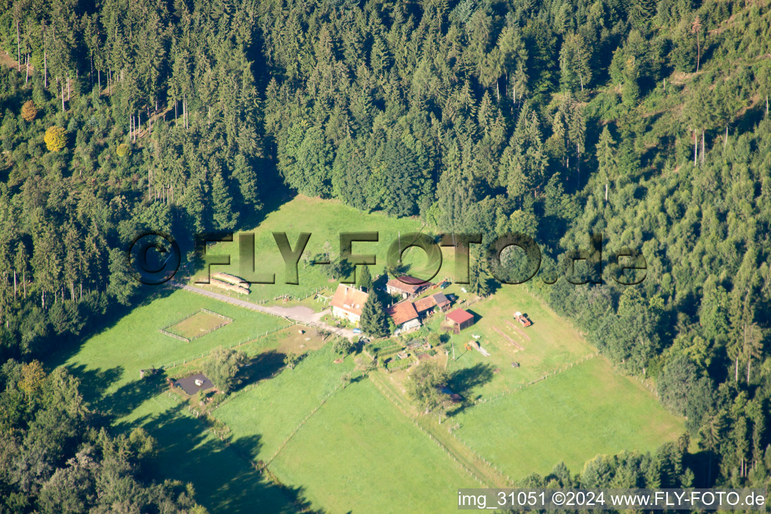 Vue aérienne de Litschhof à Wingen dans le département Bas Rhin, France