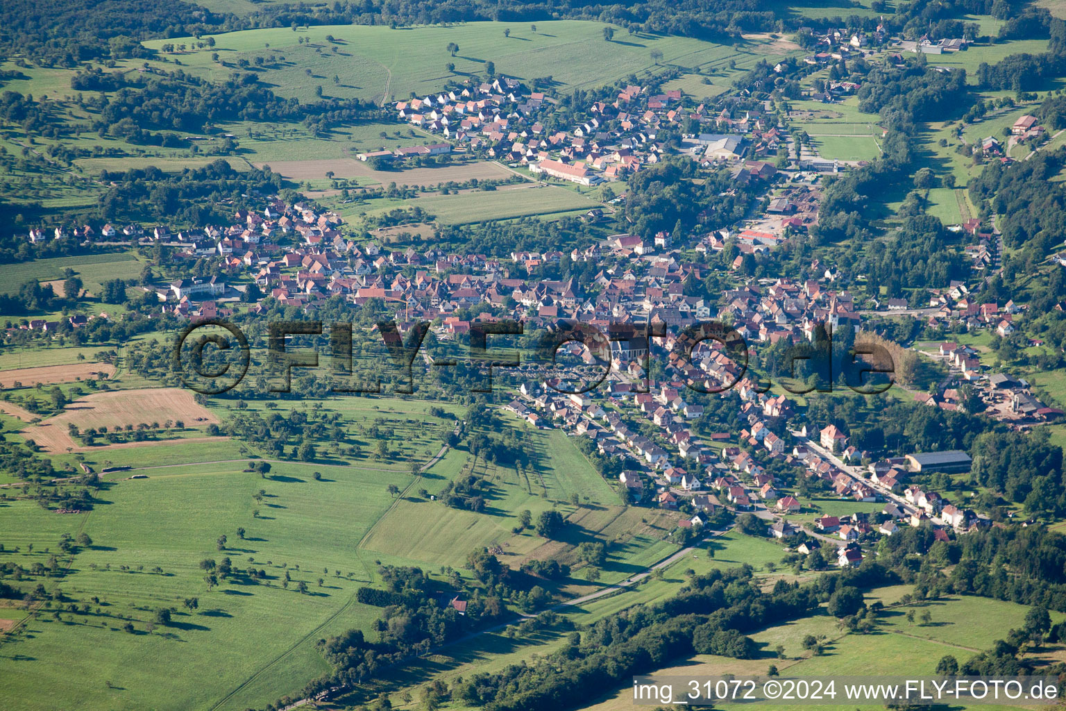 Image drone de Lembach dans le département Bas Rhin, France