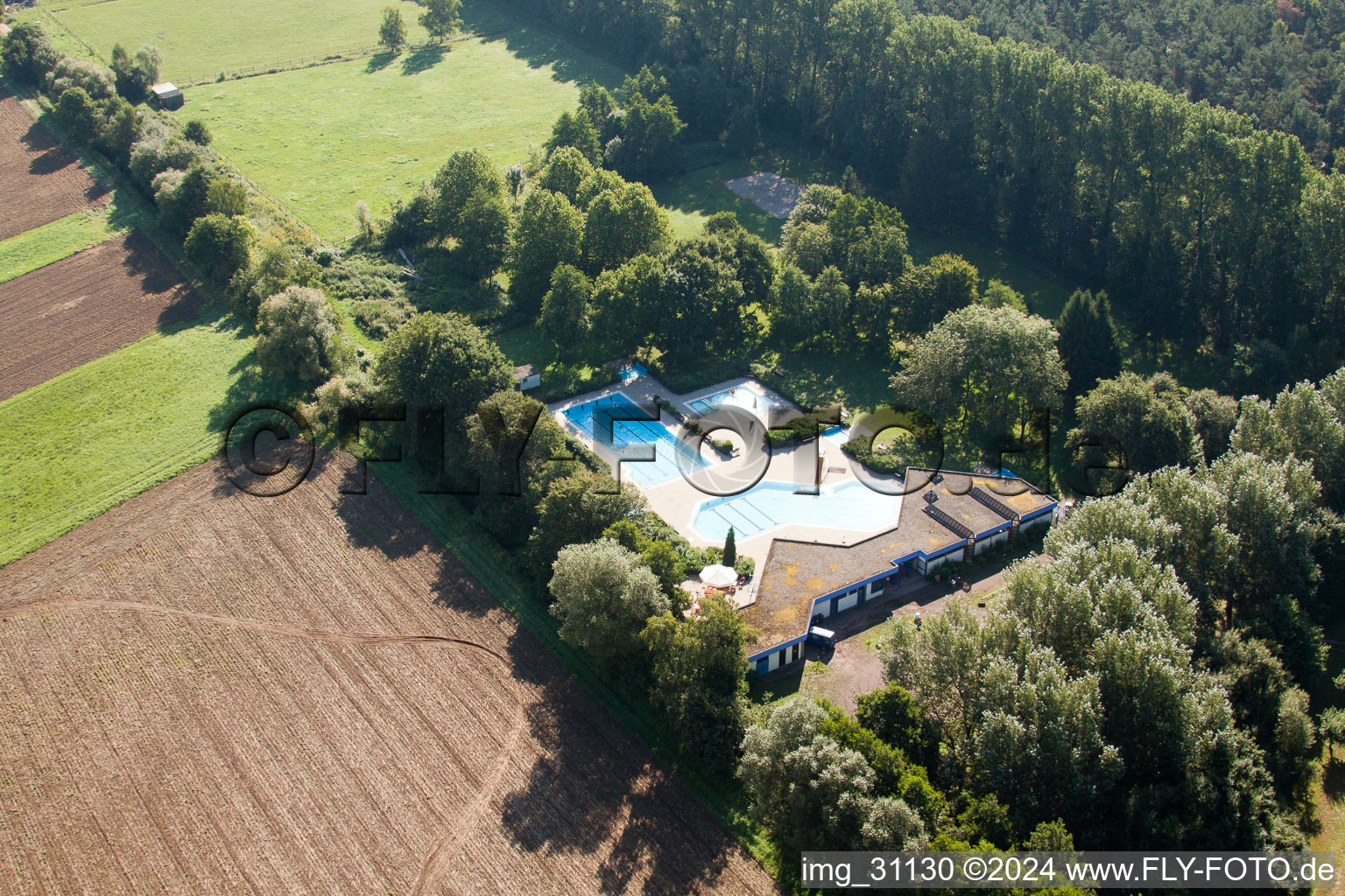 Vue aérienne de Piscine extérieure à Steinfeld dans le département Rhénanie-Palatinat, Allemagne