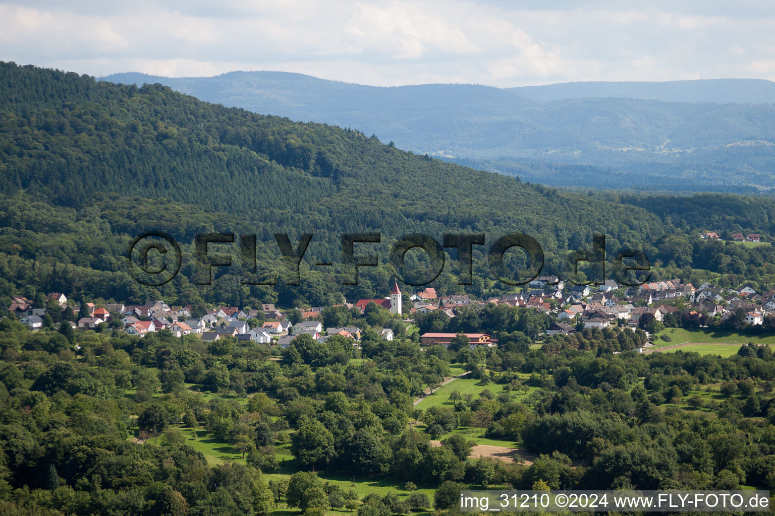 Quartier Oberweier in Gaggenau dans le département Bade-Wurtemberg, Allemagne d'en haut