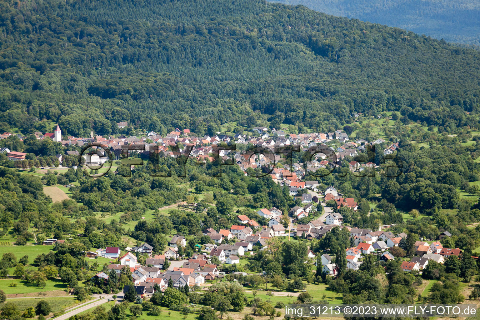 Vue aérienne de Oberweier à Gaggenau dans le département Bade-Wurtemberg, Allemagne