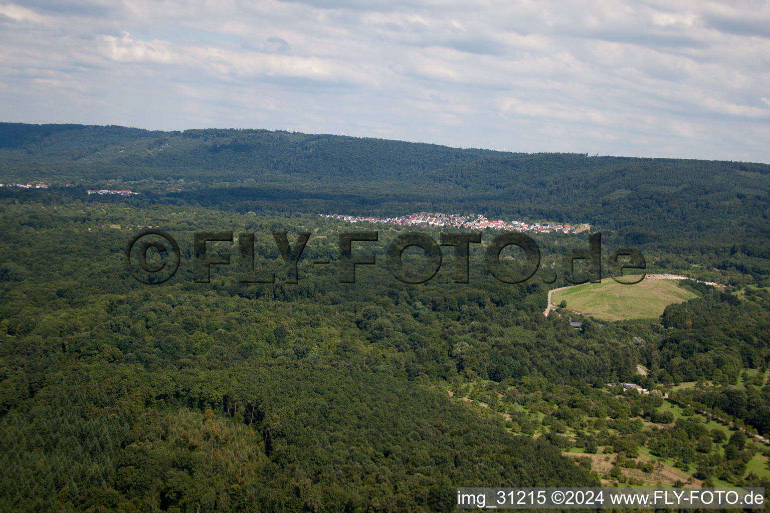 Vue aérienne de Du sud à le quartier Waldprechtsweier in Malsch dans le département Bade-Wurtemberg, Allemagne