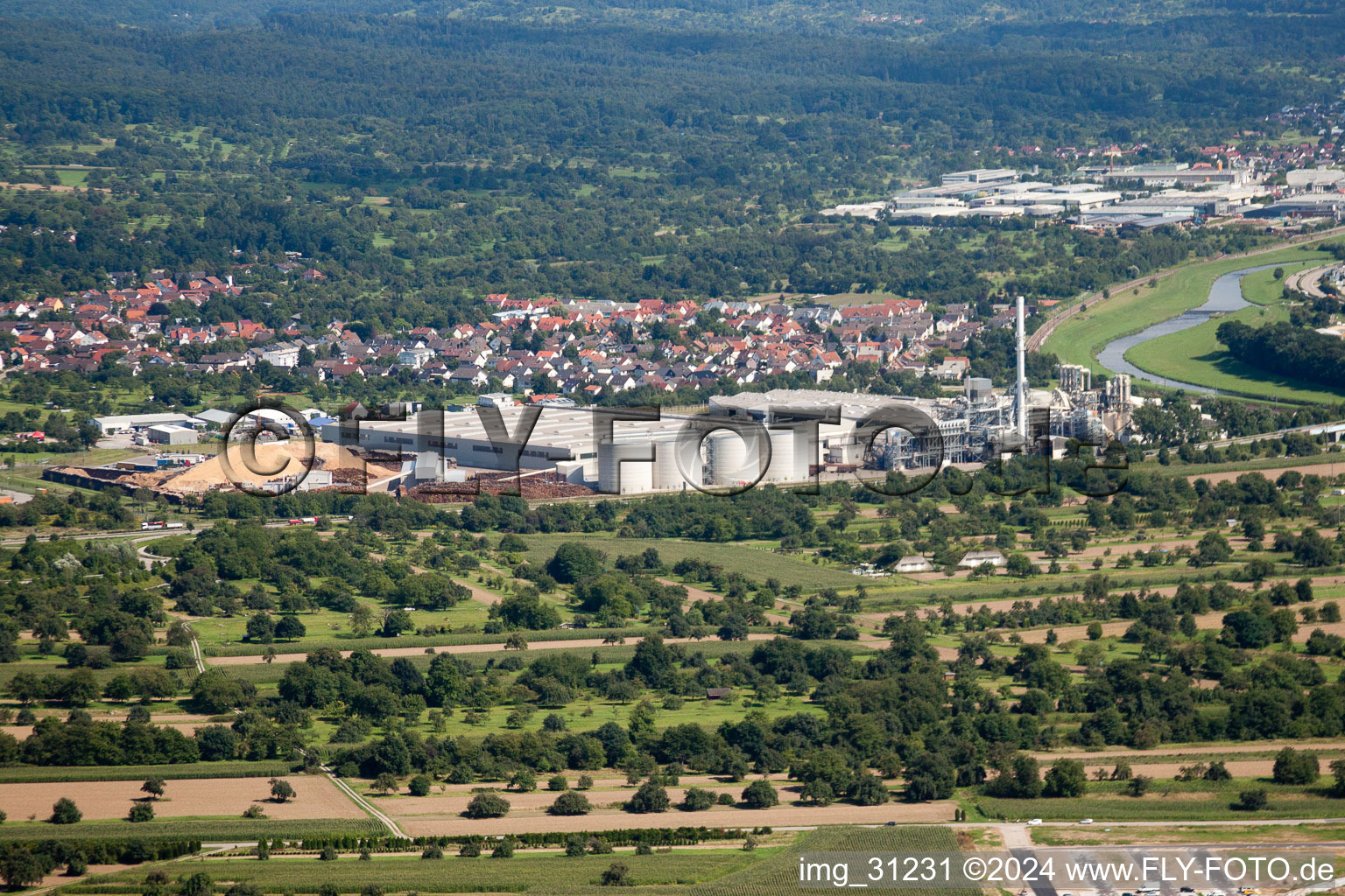 Photographie aérienne de Kronospan GmbH à Kuppenheim dans le département Bade-Wurtemberg, Allemagne