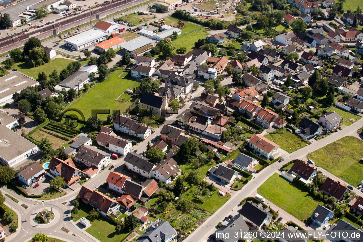 Vue aérienne de Quartier Kartung in Sinzheim dans le département Bade-Wurtemberg, Allemagne