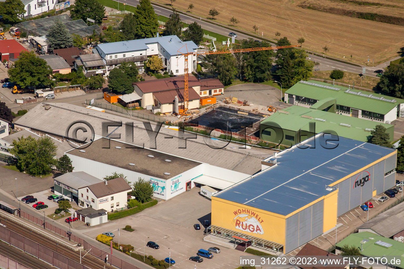 Vue aérienne de Le monde vivant RUGA à Sinzheim dans le département Bade-Wurtemberg, Allemagne