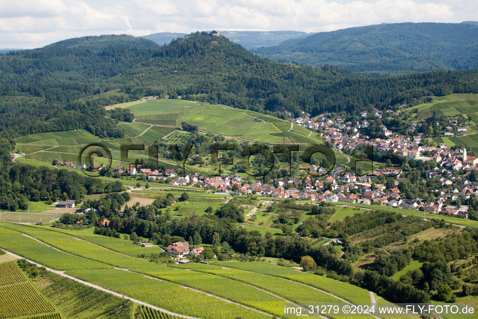 Quartier Gallenbach in Baden-Baden dans le département Bade-Wurtemberg, Allemagne d'en haut