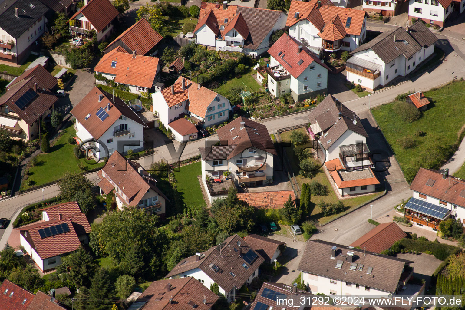 Quartier Gallenbach in Baden-Baden dans le département Bade-Wurtemberg, Allemagne vue d'en haut