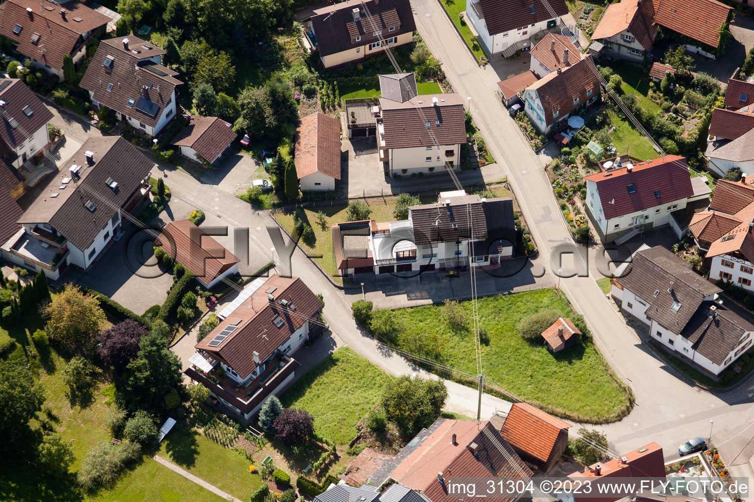 Vue aérienne de Chemin de tapis à le quartier Gallenbach in Baden-Baden dans le département Bade-Wurtemberg, Allemagne