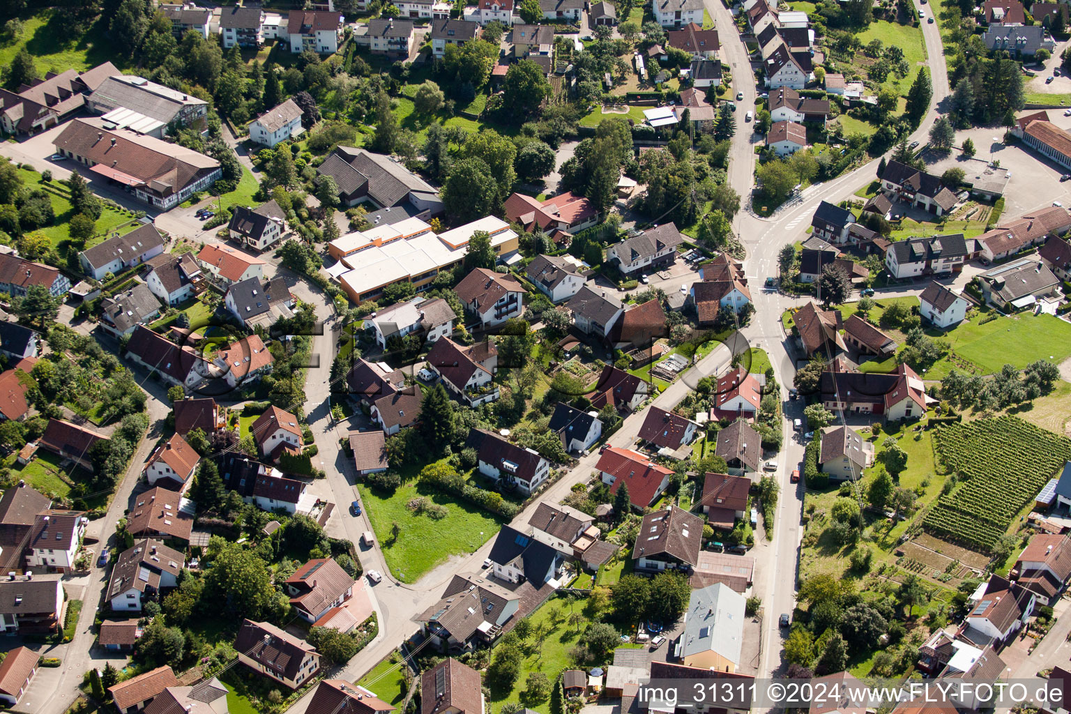 Vue aérienne de Salle Yburg à le quartier Gallenbach in Baden-Baden dans le département Bade-Wurtemberg, Allemagne