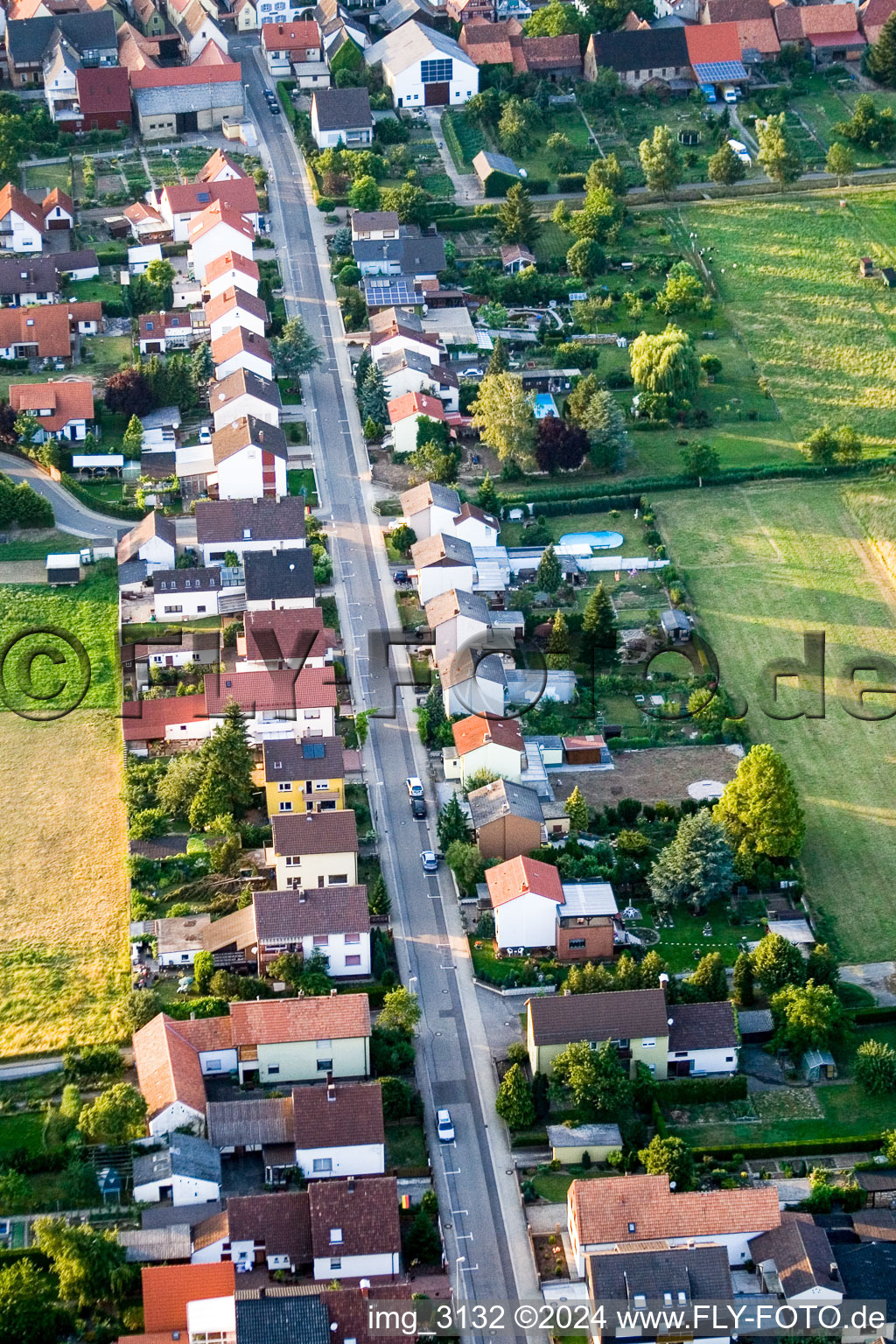 Vue aérienne de Wattstr à Freckenfeld dans le département Rhénanie-Palatinat, Allemagne