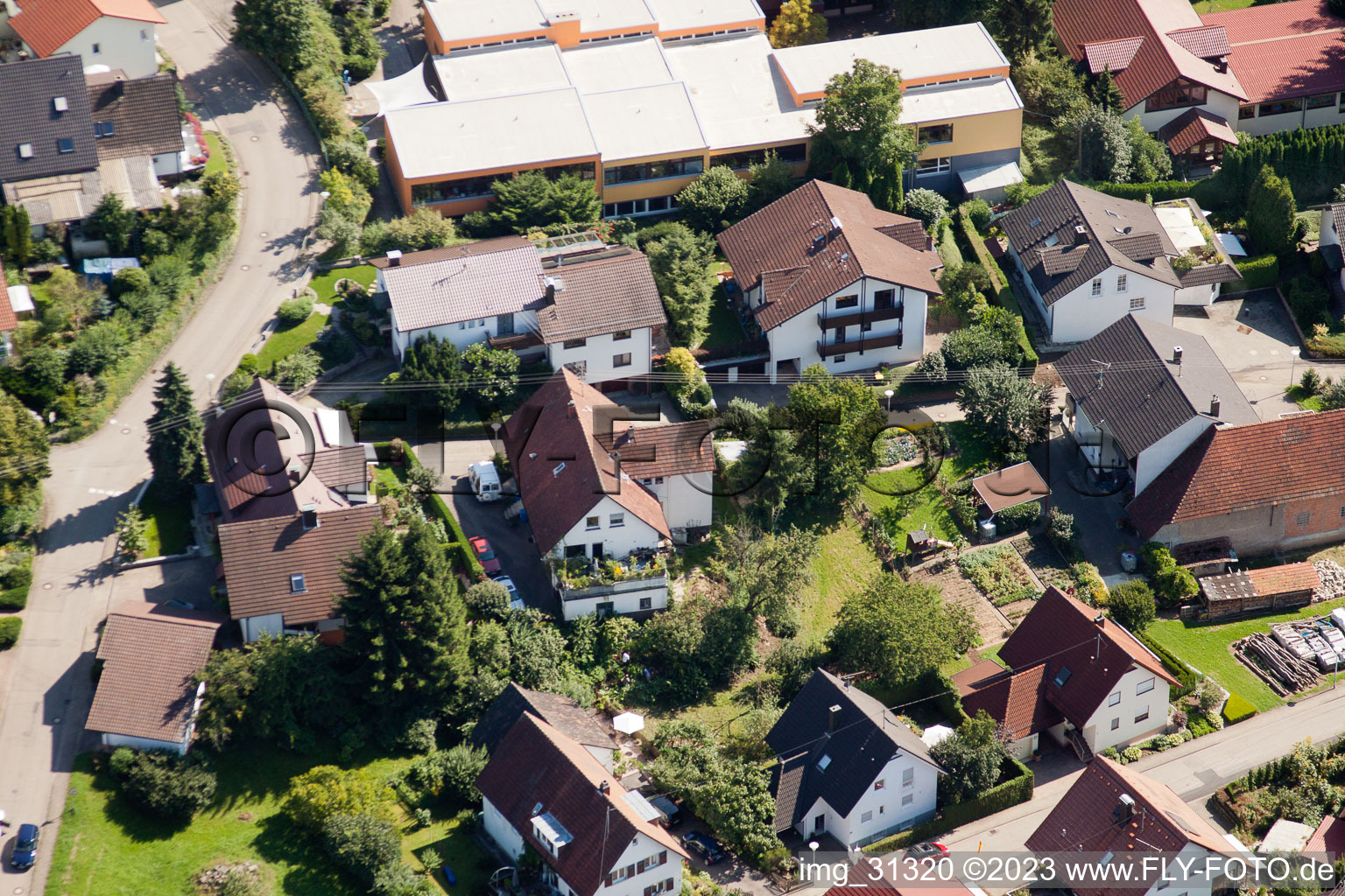 Quartier Gallenbach in Baden-Baden dans le département Bade-Wurtemberg, Allemagne vue du ciel