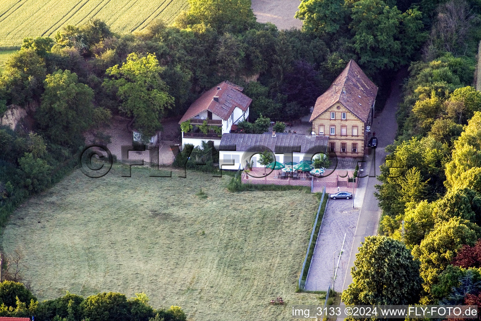 Vue aérienne de Réserve animalière sur la Kirchstr à Freckenfeld dans le département Rhénanie-Palatinat, Allemagne