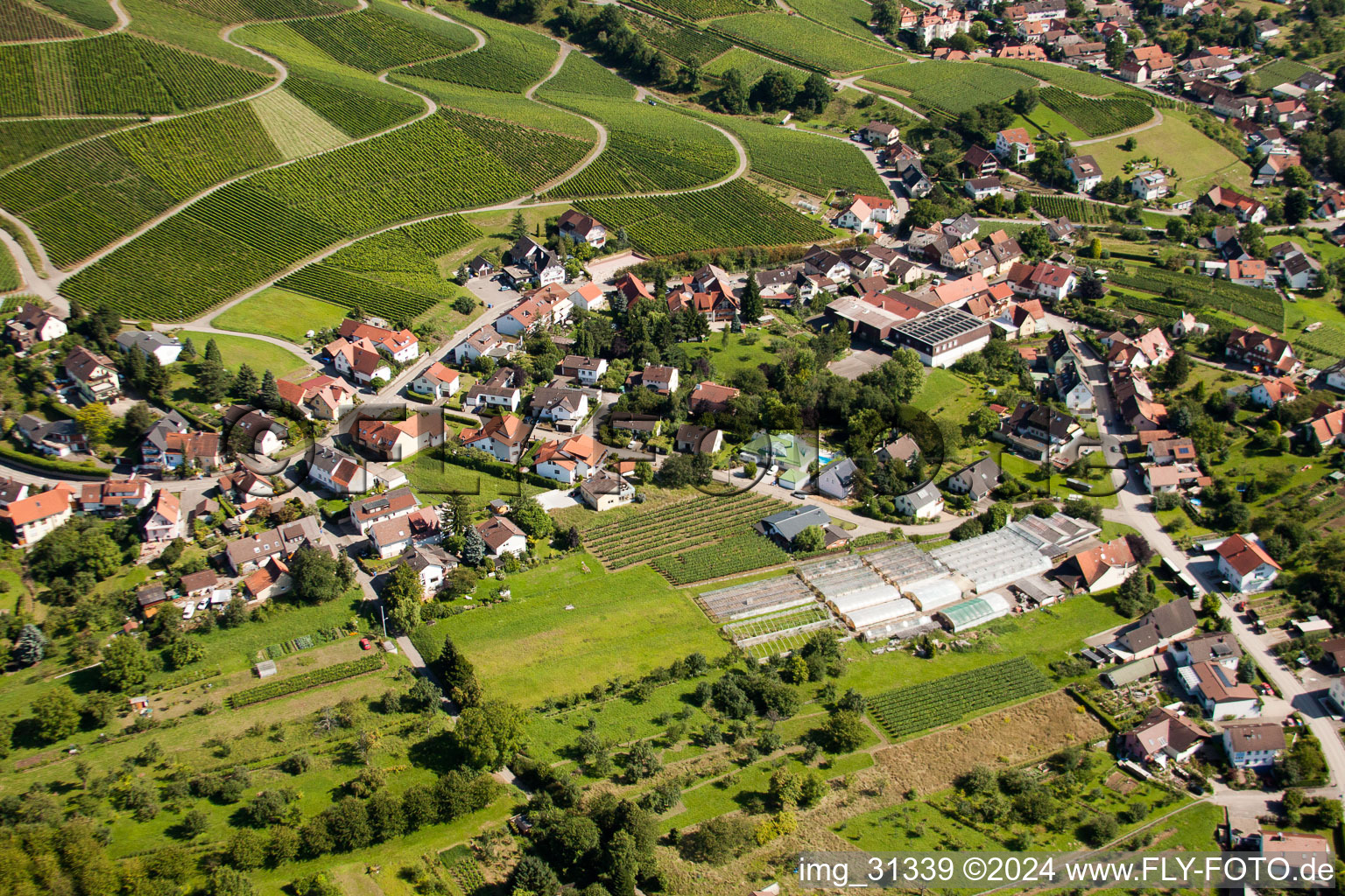 Quartier Steinbach in Baden-Baden dans le département Bade-Wurtemberg, Allemagne hors des airs