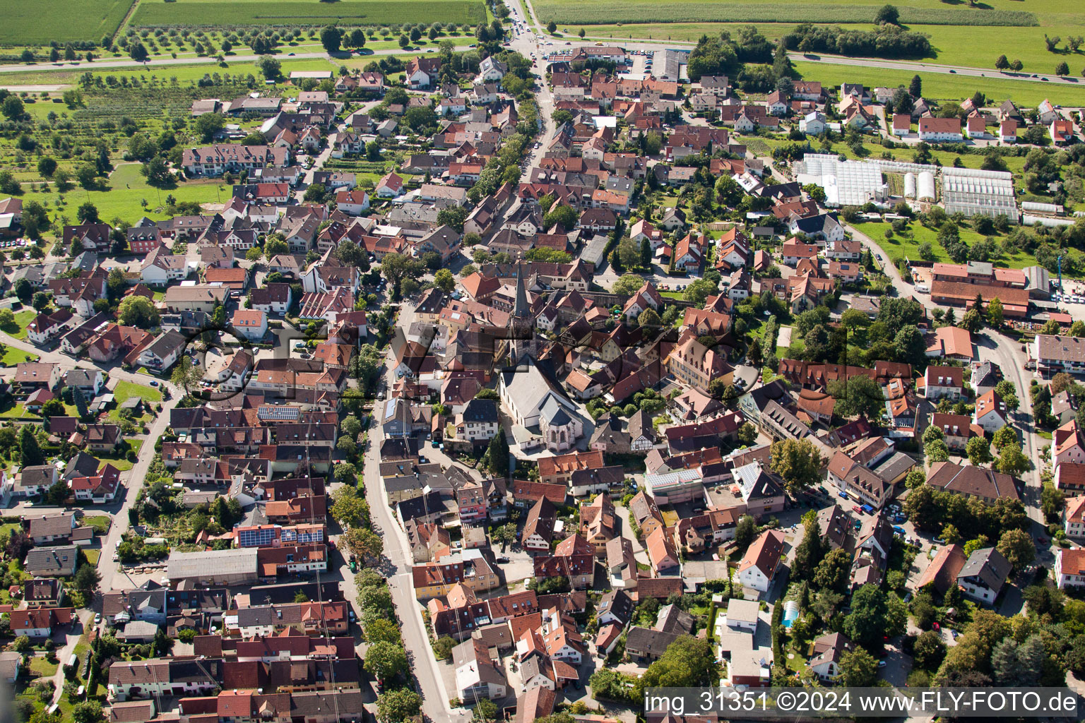 Quartier Steinbach in Baden-Baden dans le département Bade-Wurtemberg, Allemagne depuis l'avion