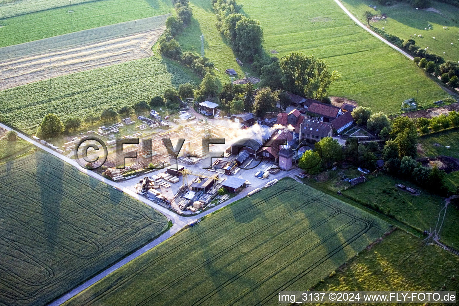 Image drone de Moulin Schaidter à le quartier Schaidt in Wörth am Rhein dans le département Rhénanie-Palatinat, Allemagne