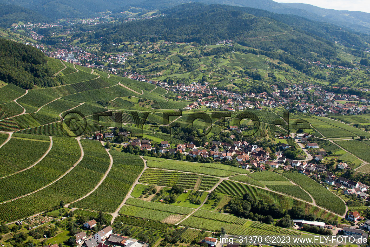 Vue aérienne de Vieux Suisse à Affental dans le département Bade-Wurtemberg, Allemagne