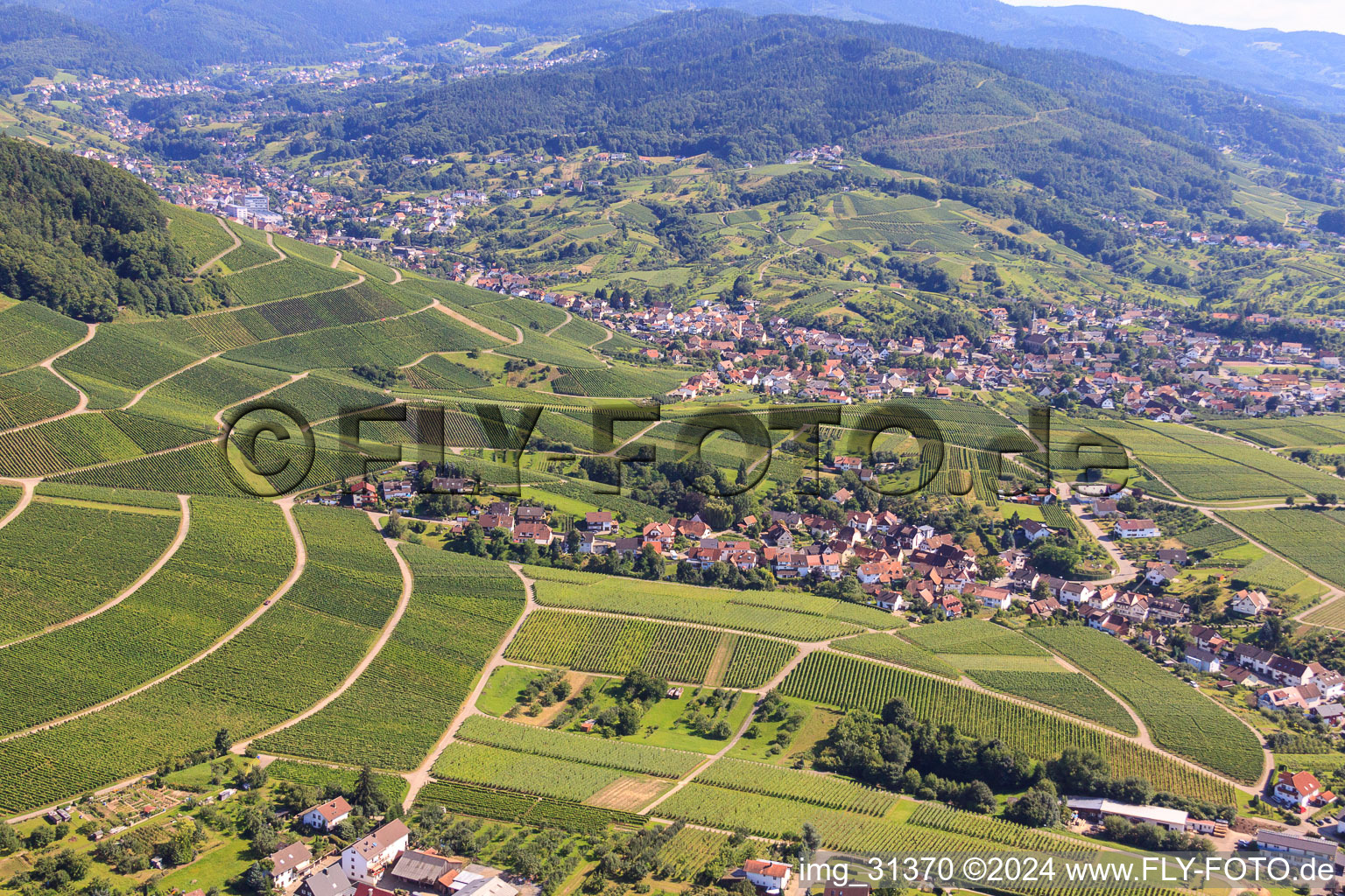 Vue aérienne de Vieux Suisse à Affental dans le département Bade-Wurtemberg, Allemagne