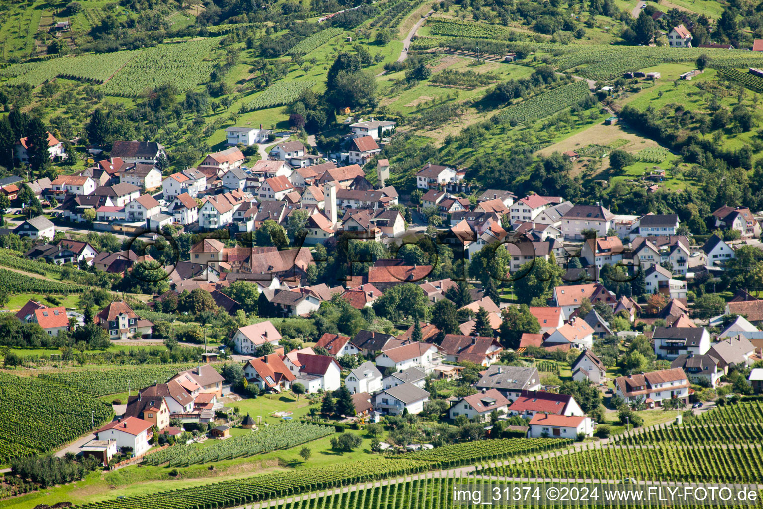 Quartier Eisental in Bühl dans le département Bade-Wurtemberg, Allemagne depuis l'avion