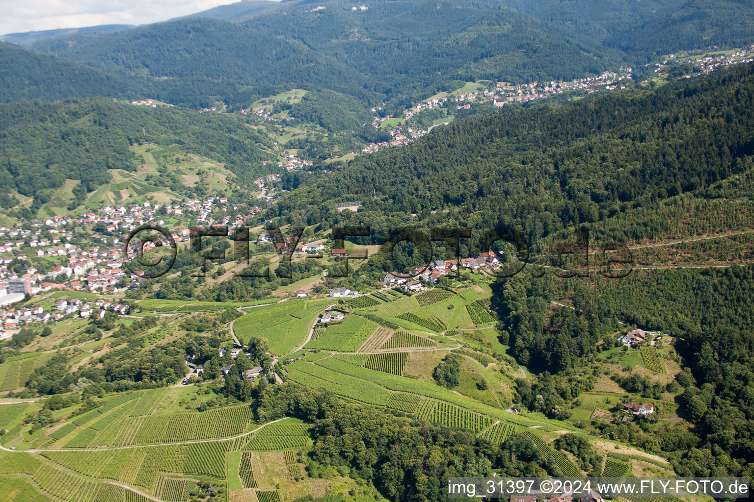 Vue aérienne de Quartier Kappelwindeck in Bühl dans le département Bade-Wurtemberg, Allemagne