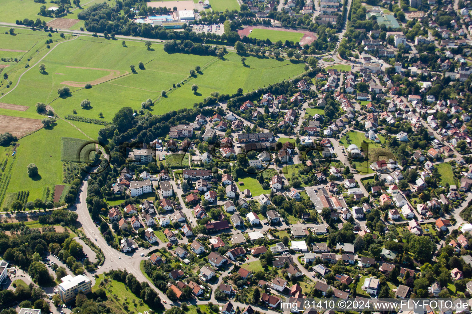 Vue aérienne de Quartier Bühl Sud à Bühl dans le département Bade-Wurtemberg, Allemagne