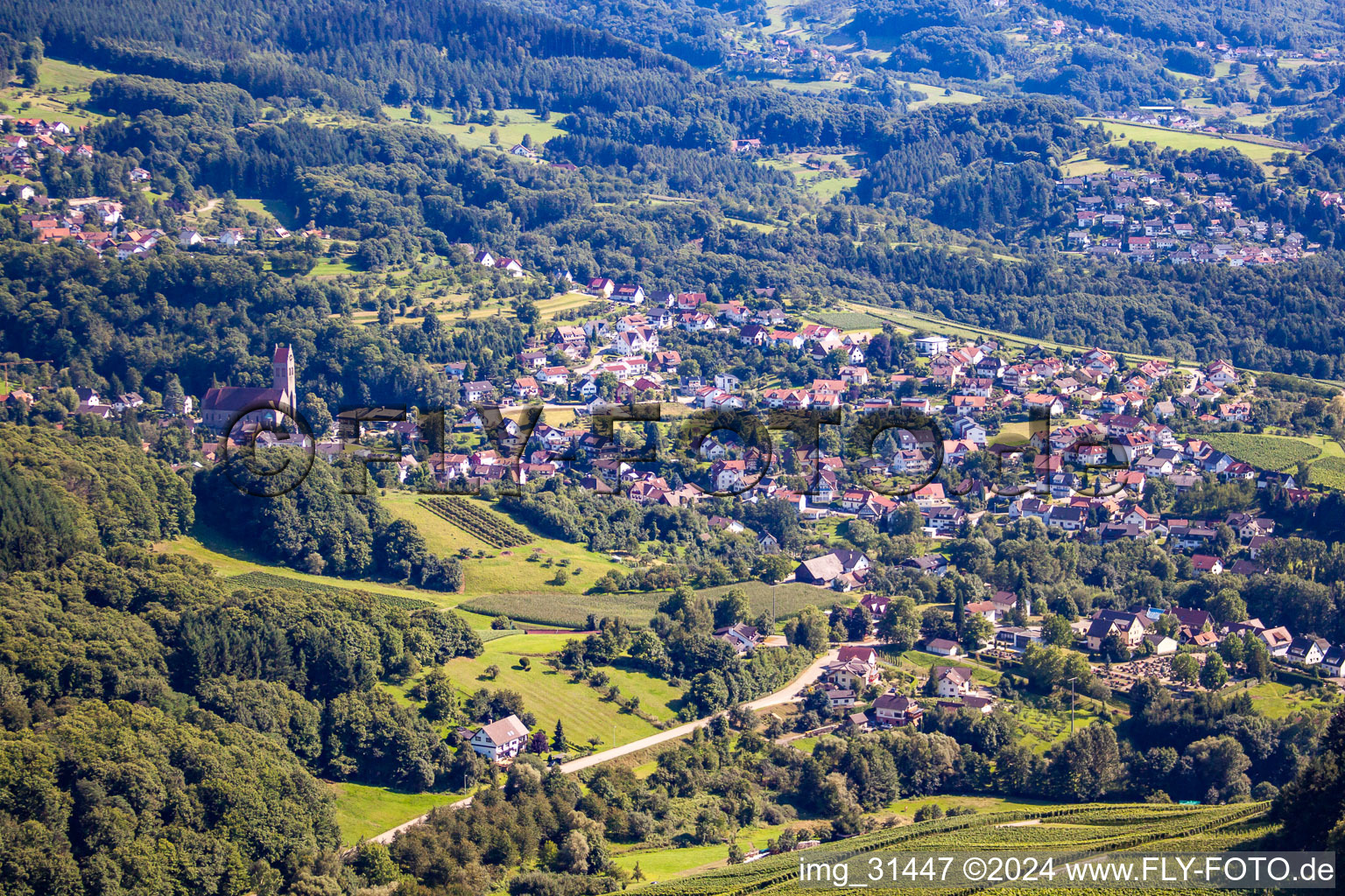 Vue aérienne de Quartier Waldmatt in Bühl dans le département Bade-Wurtemberg, Allemagne