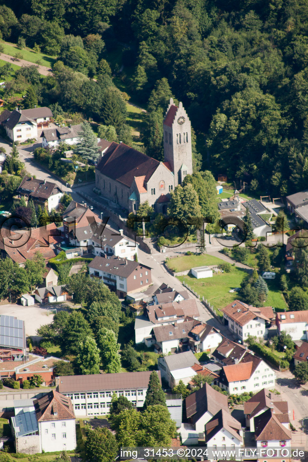 Vue aérienne de Moyeu à Ottersweier dans le département Bade-Wurtemberg, Allemagne