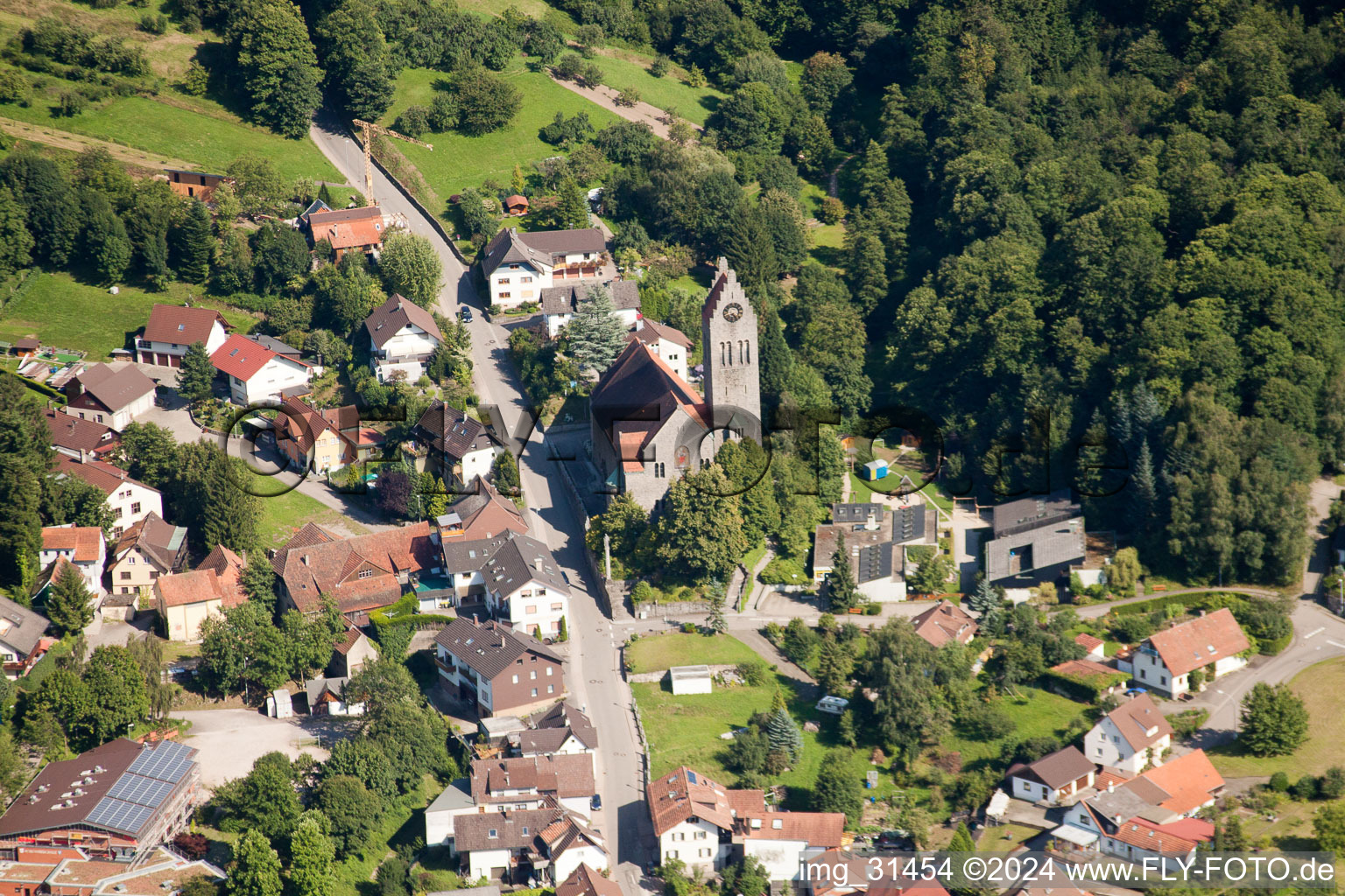 Quartier Neusatz in Bühl dans le département Bade-Wurtemberg, Allemagne d'en haut