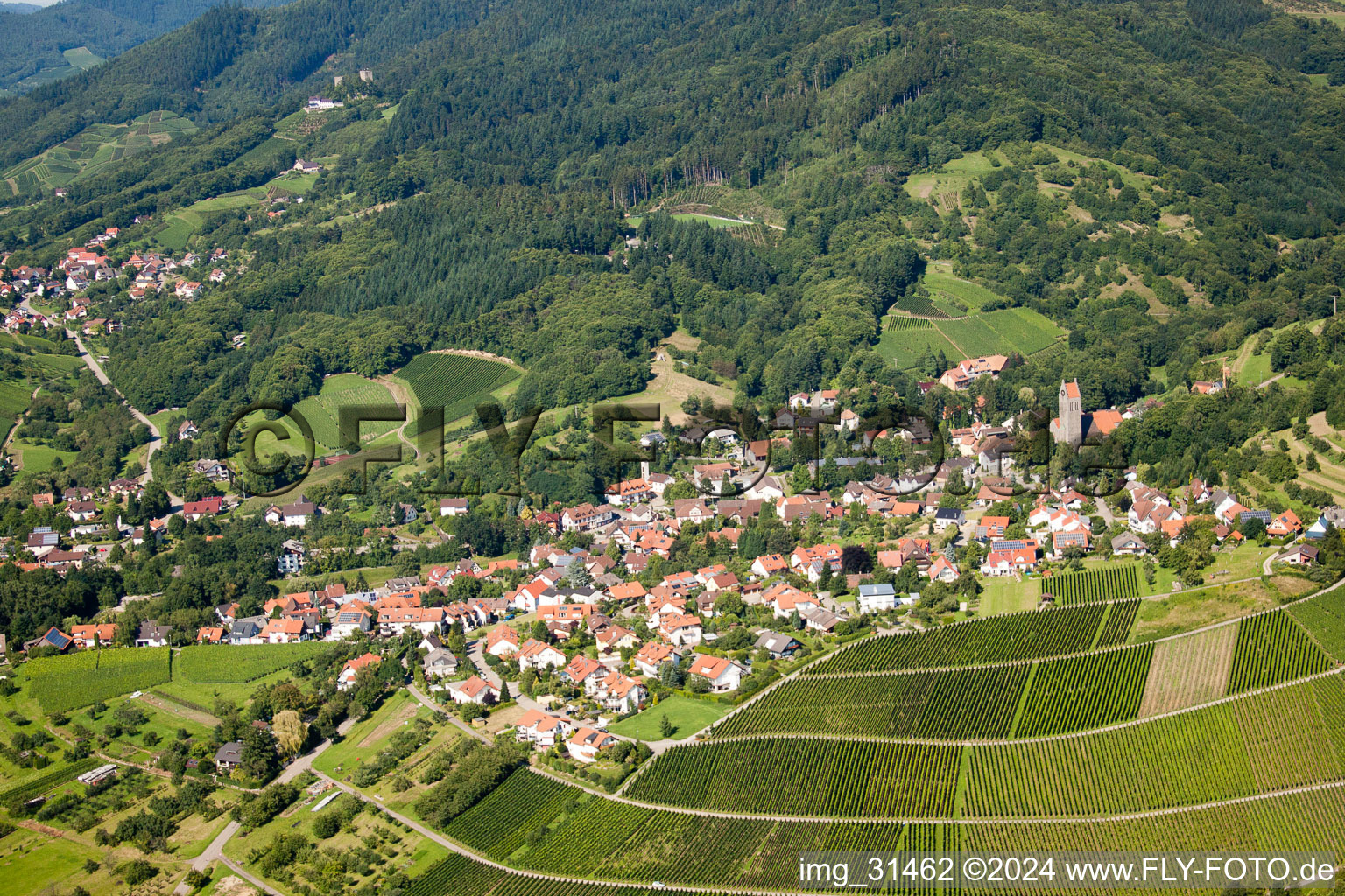 Quartier Neusatz in Bühl dans le département Bade-Wurtemberg, Allemagne hors des airs