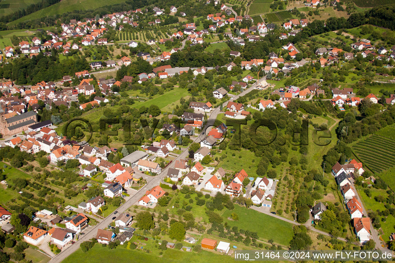 Vue aérienne de Exécuter Niederhofen à Niederhofen dans le département Bade-Wurtemberg, Allemagne