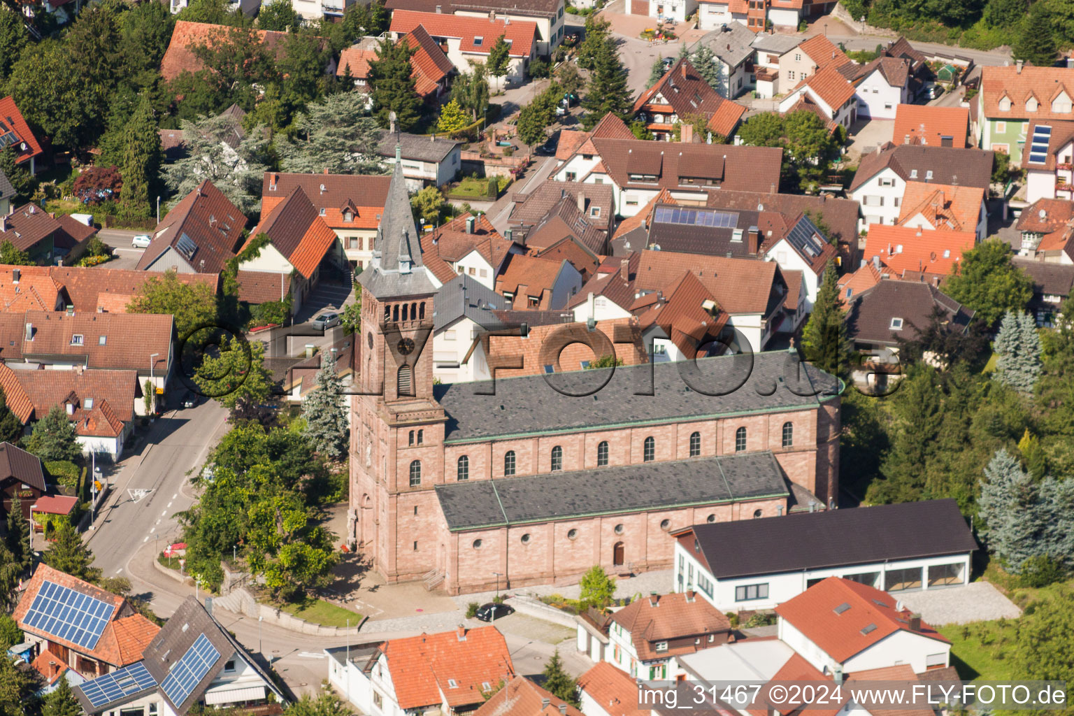 Vue aérienne de Exécuter Niederhofen à Niederhofen dans le département Bade-Wurtemberg, Allemagne