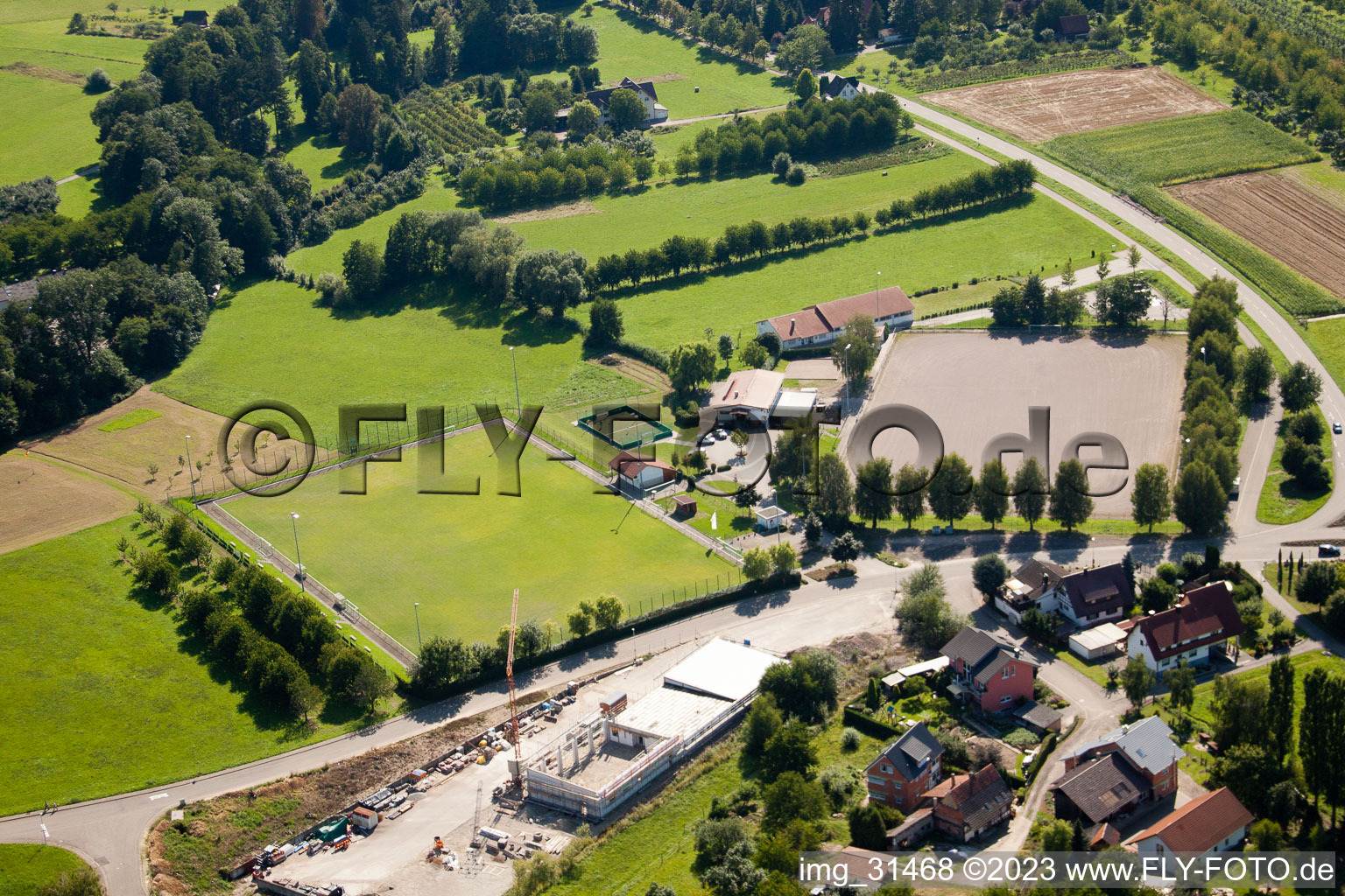 Vue aérienne de Terrains de sport à Lauf dans le département Bade-Wurtemberg, Allemagne