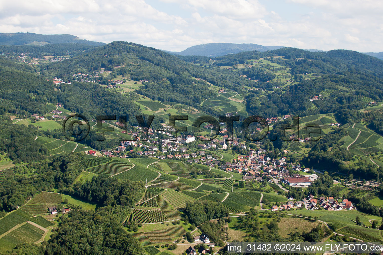 Vue aérienne de Obersasbach à Sasbach dans le département Bade-Wurtemberg, Allemagne