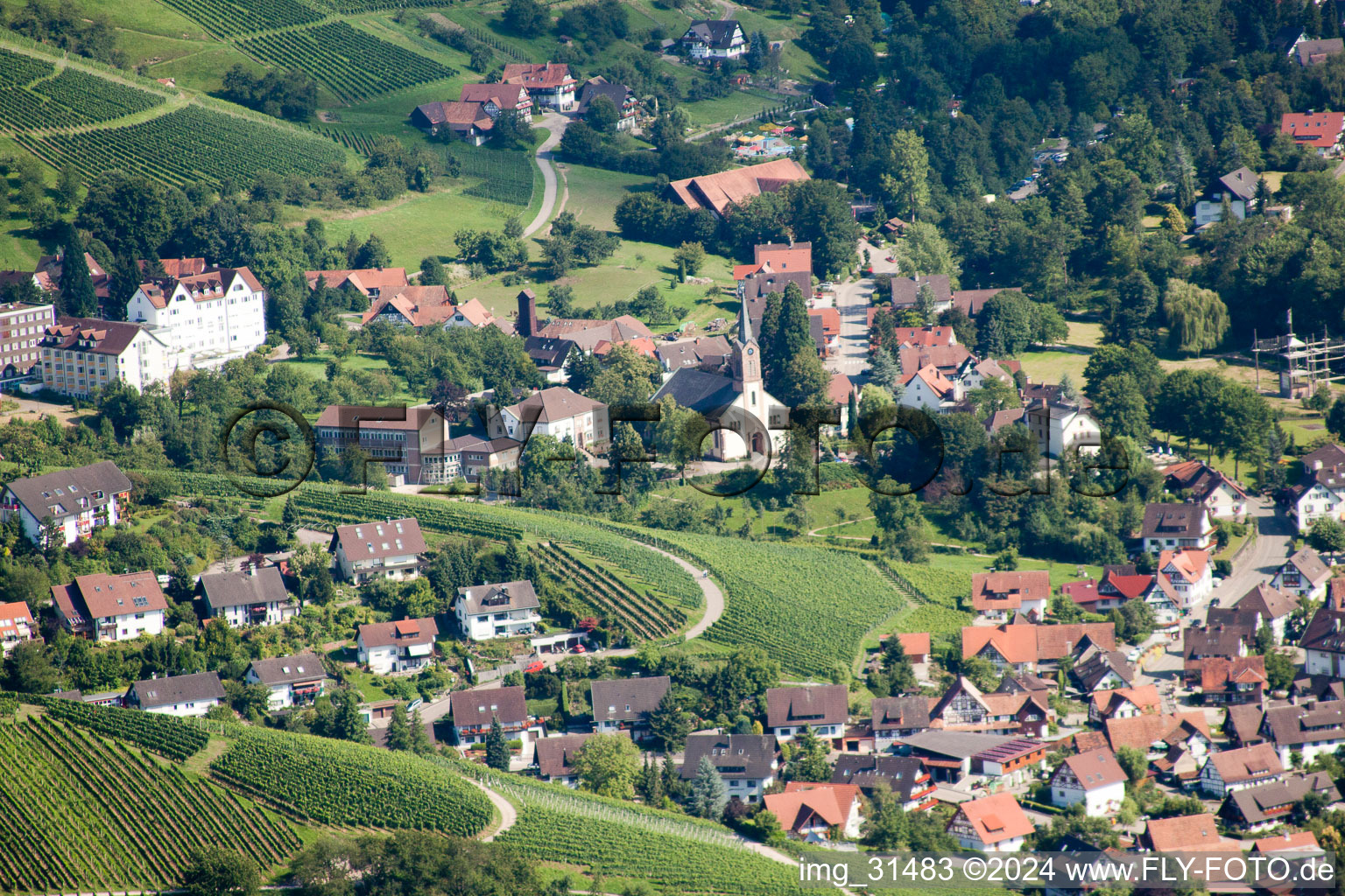 Photographie aérienne de Obersasbach à Sasbach dans le département Bade-Wurtemberg, Allemagne