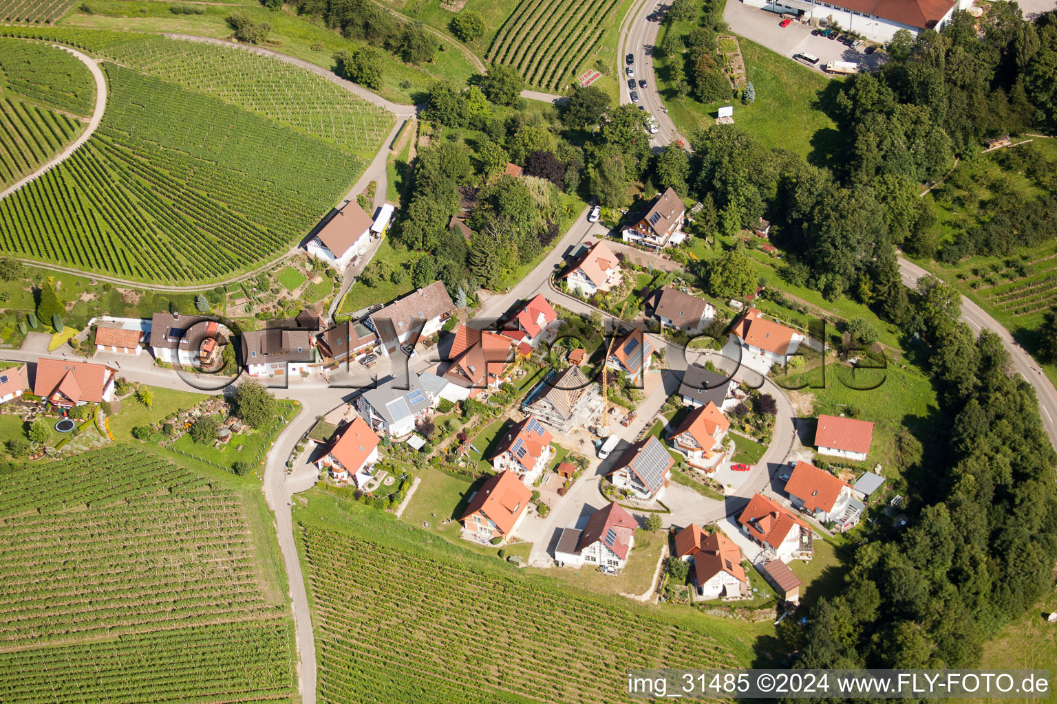 Obersasbach à Sasbach dans le département Bade-Wurtemberg, Allemagne d'en haut