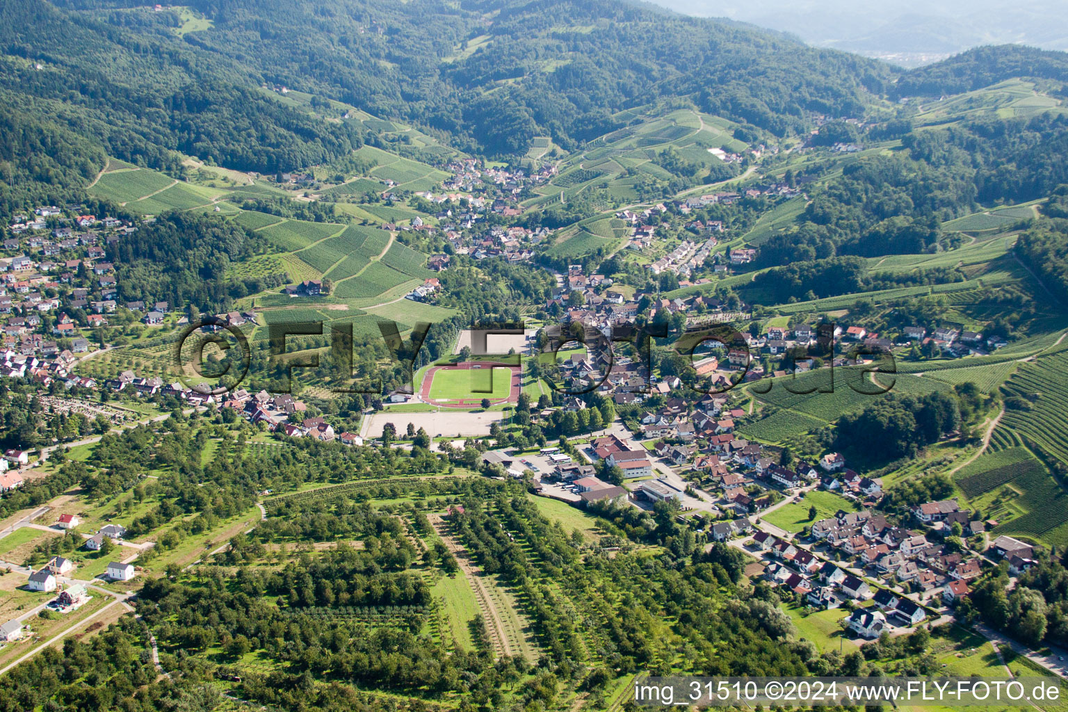 Kappelrodeck dans le département Bade-Wurtemberg, Allemagne d'en haut