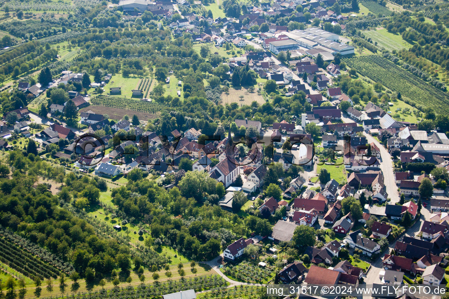 Vue aérienne de Quartier Mösbach in Achern dans le département Bade-Wurtemberg, Allemagne