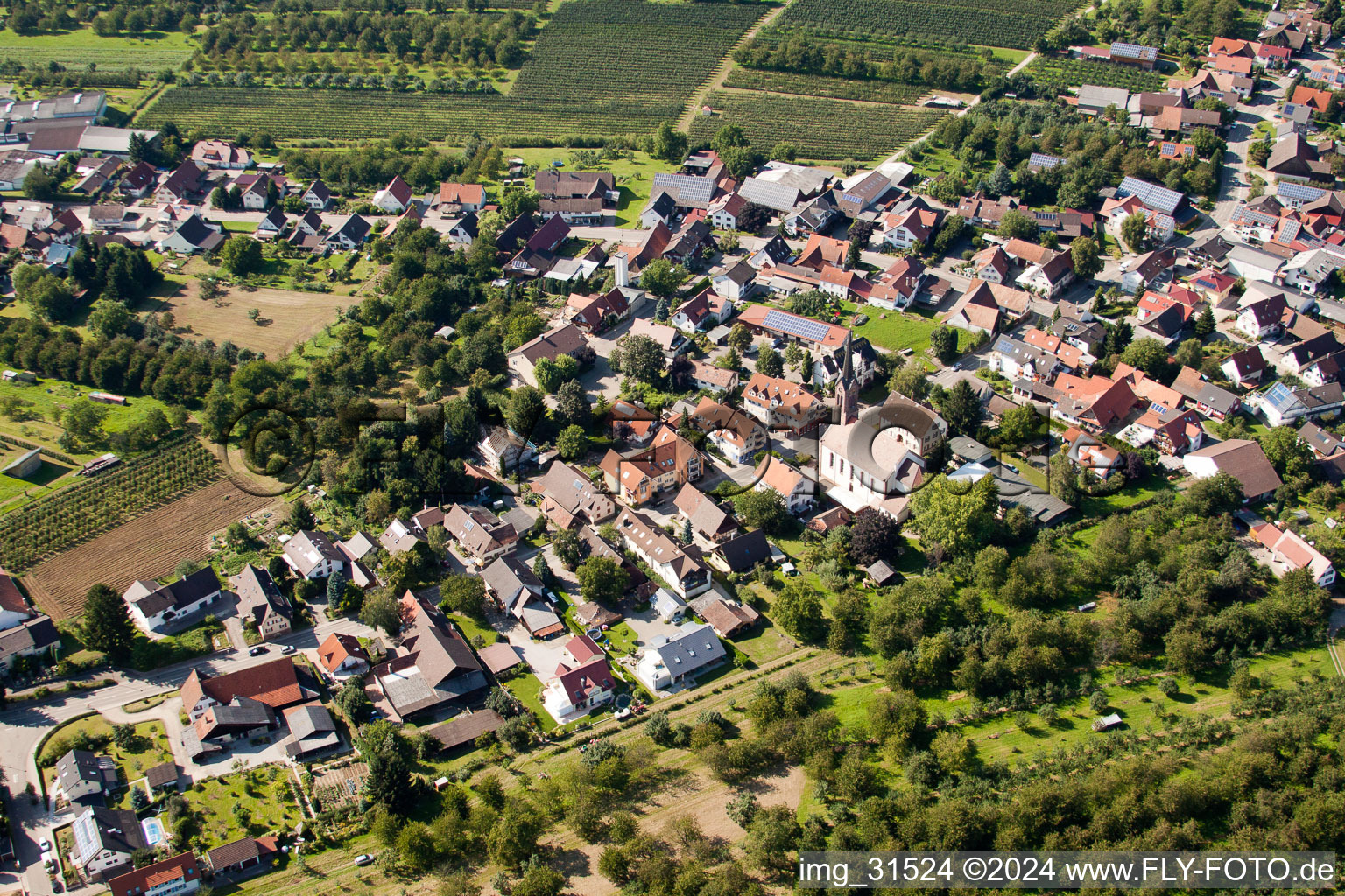 Vue oblique de Quartier Mösbach in Achern dans le département Bade-Wurtemberg, Allemagne