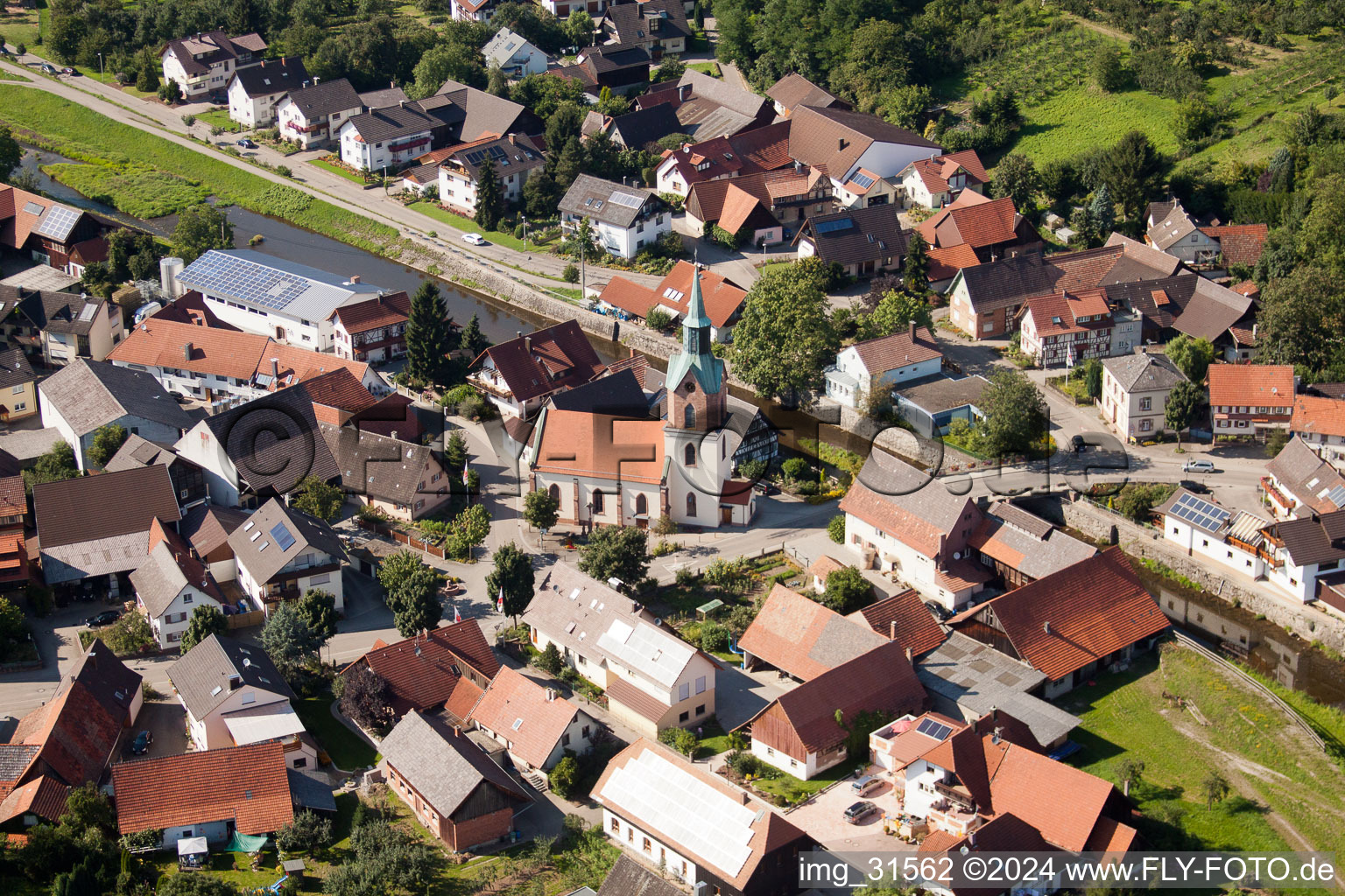 Vue aérienne de Quartier Erlach in Renchen dans le département Bade-Wurtemberg, Allemagne