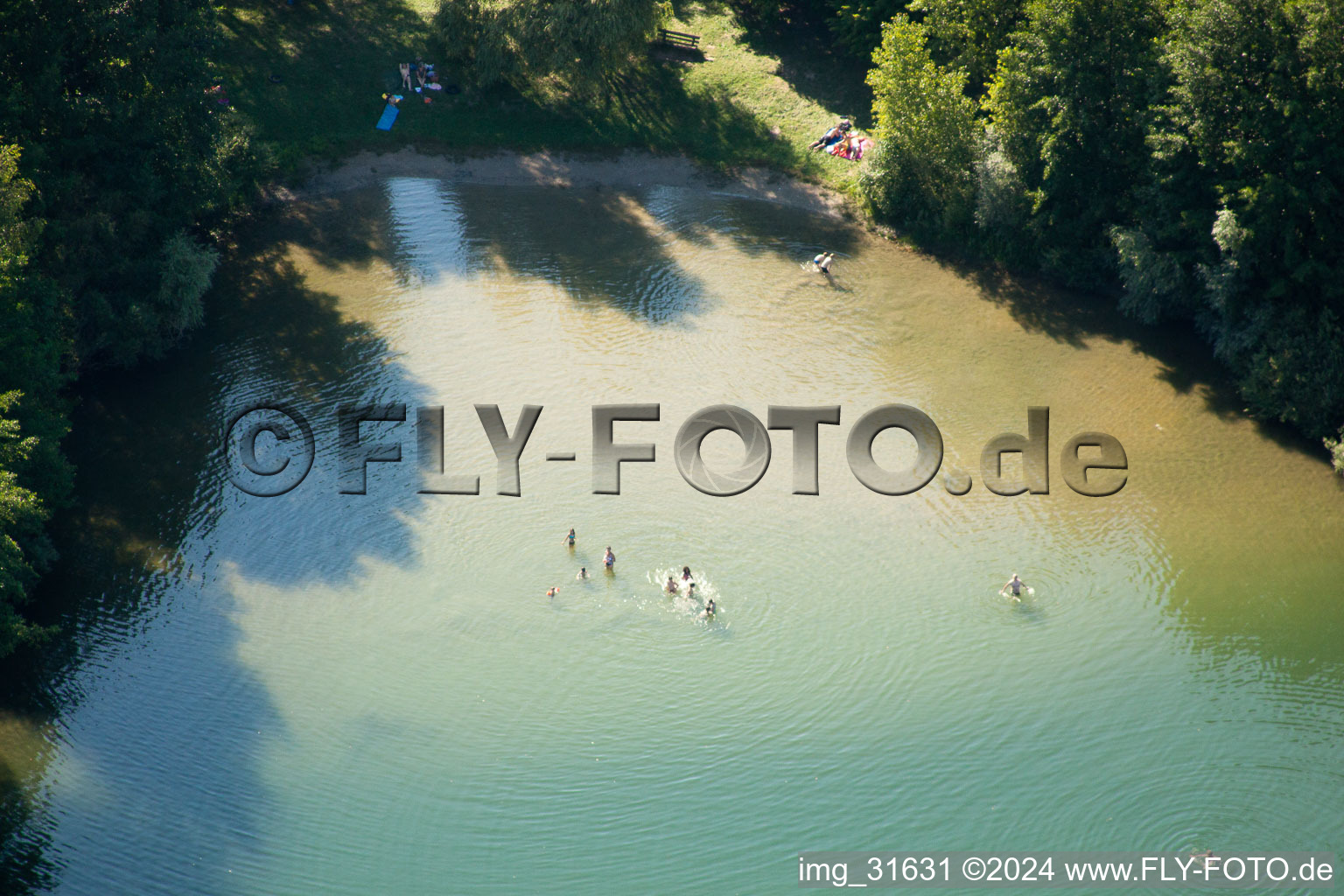 Photographie aérienne de Étang de carrière à le quartier Urloffen in Appenweier dans le département Bade-Wurtemberg, Allemagne