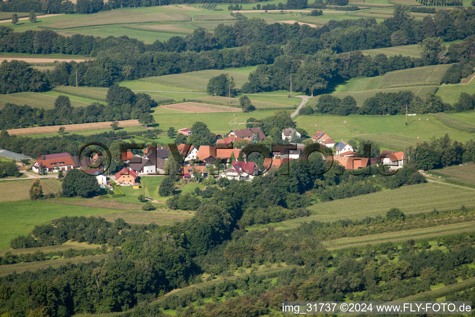 Vue aérienne de Walzfeld dans le département Bade-Wurtemberg, Allemagne