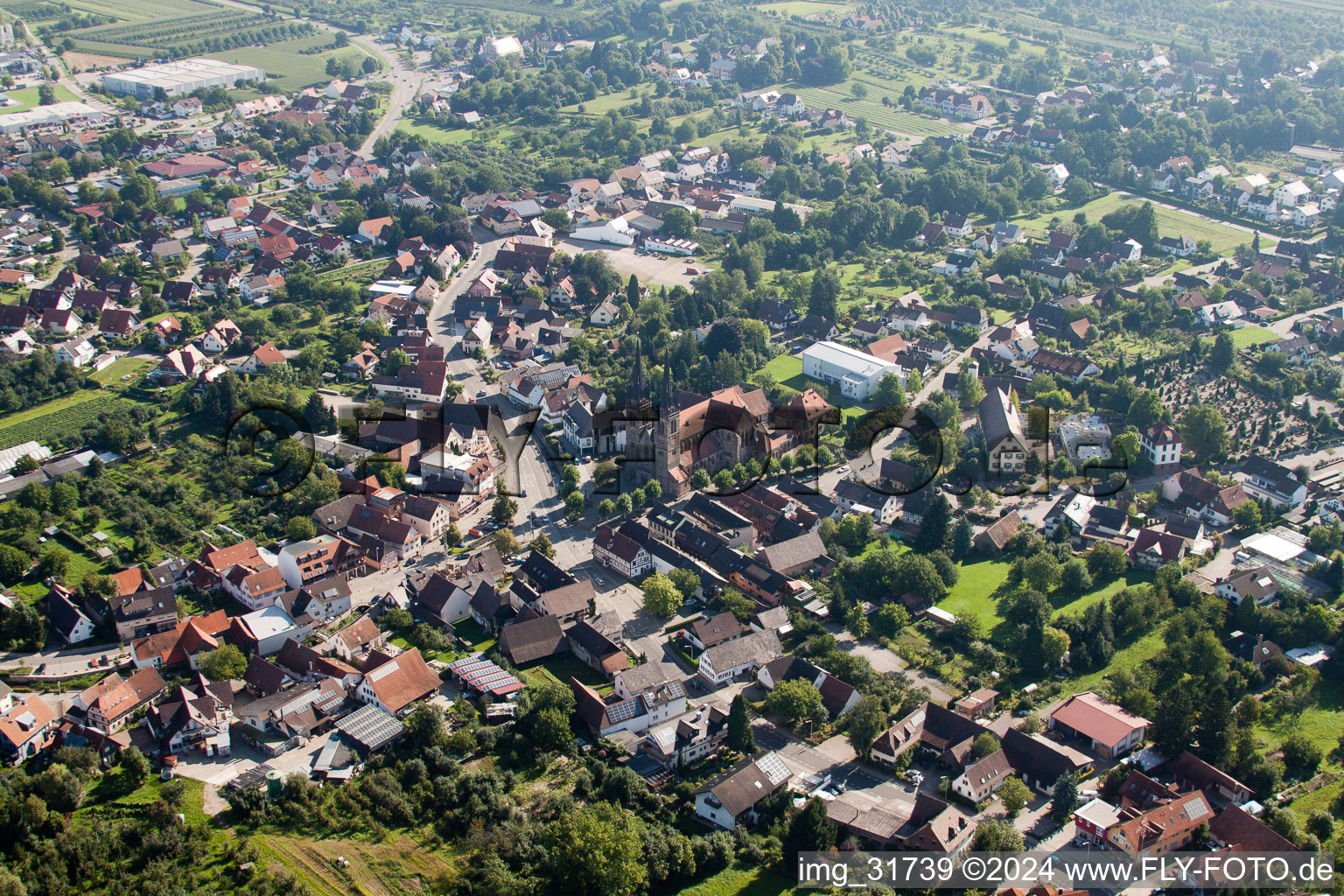 Vue aérienne de Quartier Weier in Ottersweier dans le département Bade-Wurtemberg, Allemagne