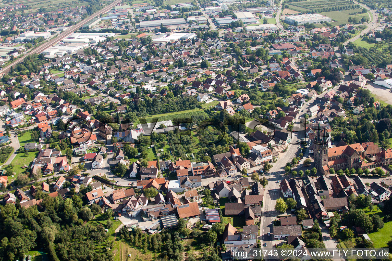 Photographie aérienne de Quartier Weier in Ottersweier dans le département Bade-Wurtemberg, Allemagne