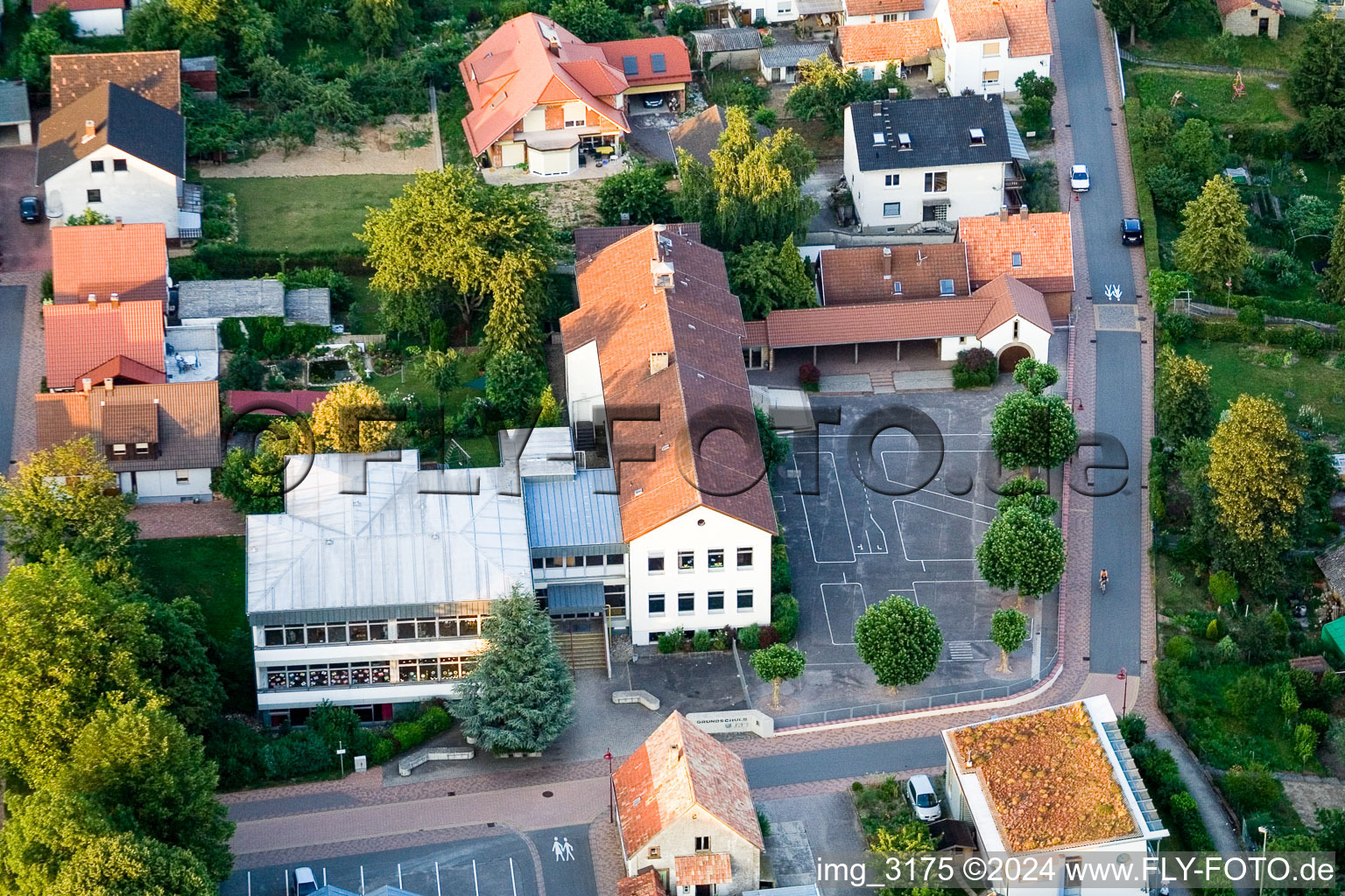 Vue aérienne de École à Steinfeld dans le département Rhénanie-Palatinat, Allemagne