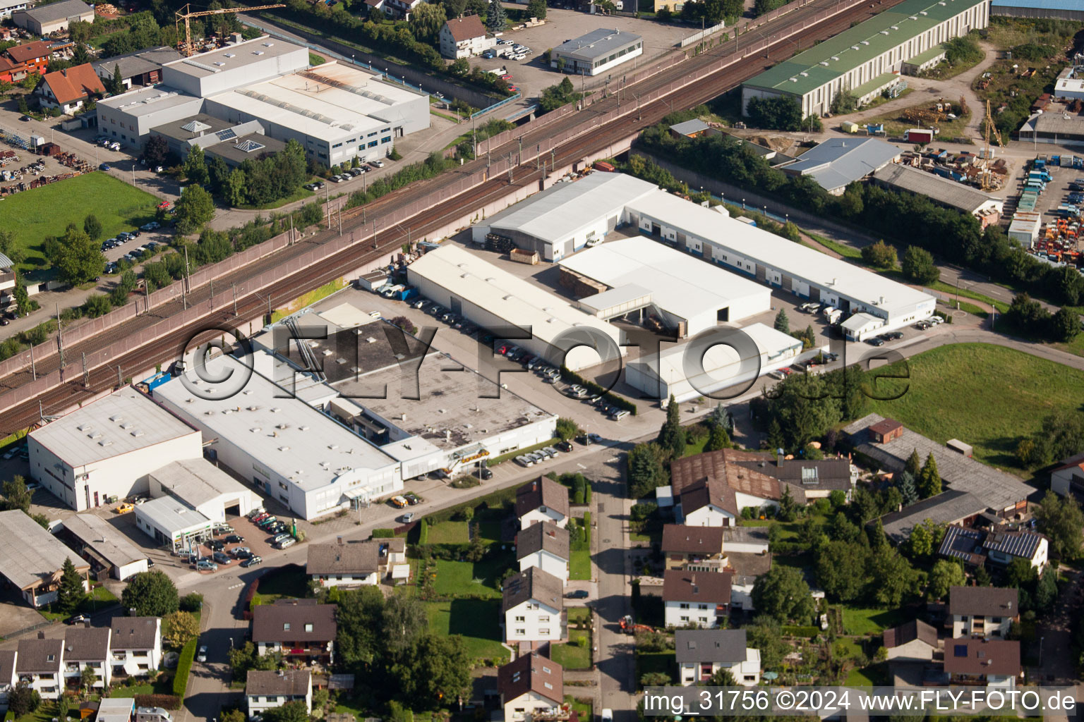 Vue oblique de Quartier Weier in Ottersweier dans le département Bade-Wurtemberg, Allemagne