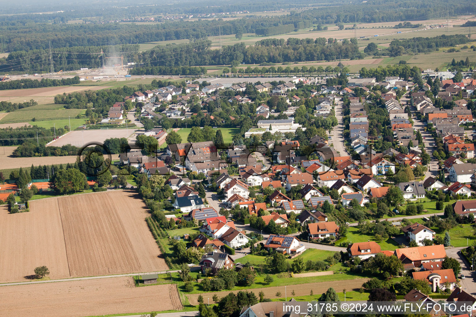 Quartier Vimbuch in Bühl dans le département Bade-Wurtemberg, Allemagne vue d'en haut