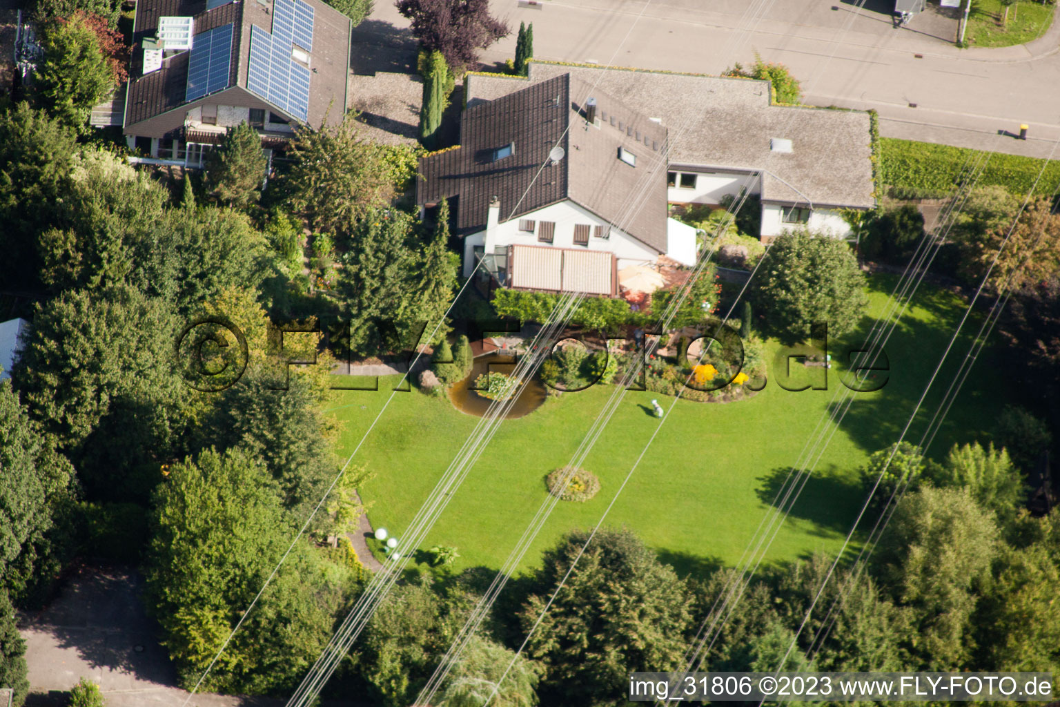Image drone de Fasanenstr à le quartier Vimbuch in Bühl dans le département Bade-Wurtemberg, Allemagne